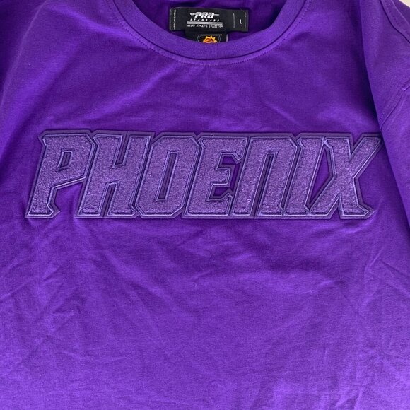 Phoenix Suns NBA Purple Pro Standard Patched Crewneck Shirt Mens Large - Picture 2 of 8